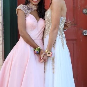 Sherri Hill Pink Princess Flare Prom Paegent Dress